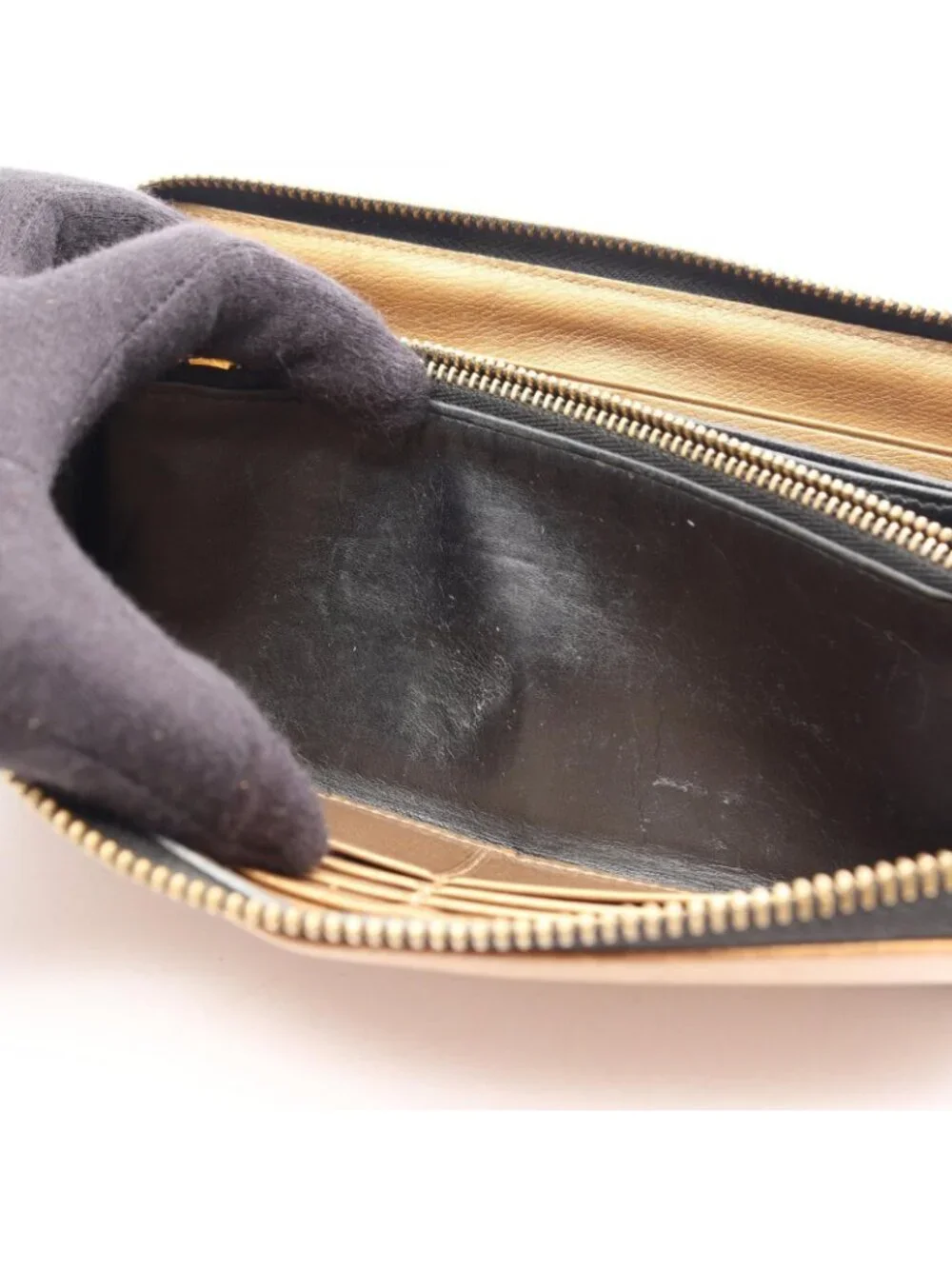 Loewe Round Length Wallet Brown Leather